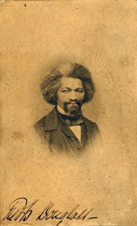 Frederick Douglass, autographed portrait photograph, Sadie Tanner Mossell Alexander Papers, University of Pennsylvania Archives