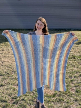 Nat McGartland Nat McGartland with a handmade blanket