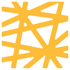 Price Lab logo in bright yellow. Logo is a square made up of intersecting lines