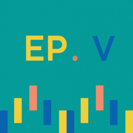 Episode 5 icon with sound wave illustration